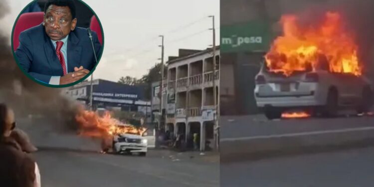 Orengo Survives Dramatic Assassination Attempt as Official Vehicle Is Torched in Migori